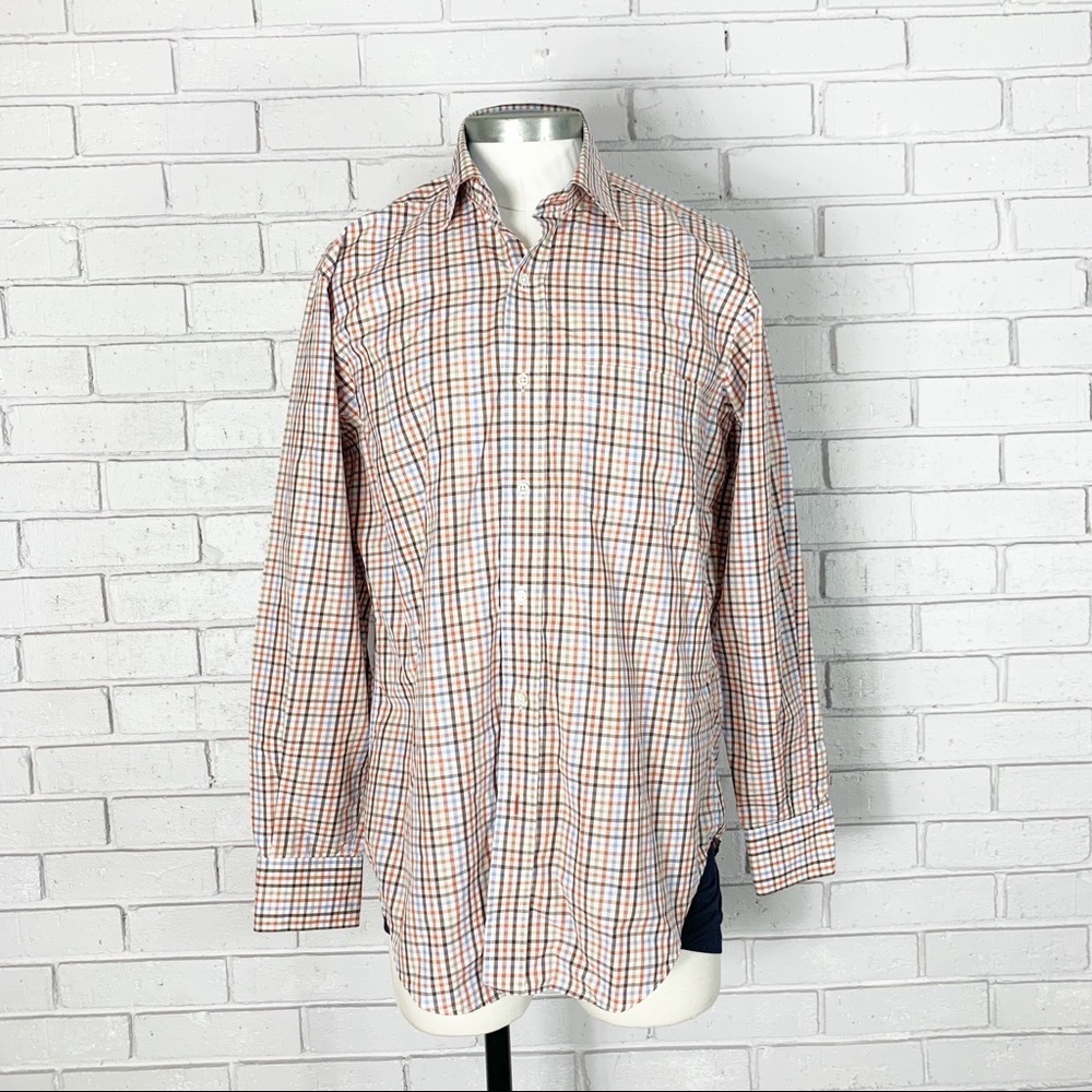 J. McLaughlin Men’s Cotton Checkered Shirt‎
